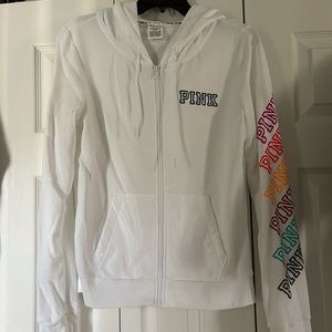 Pink Victoria Secret sweatshirt jacket